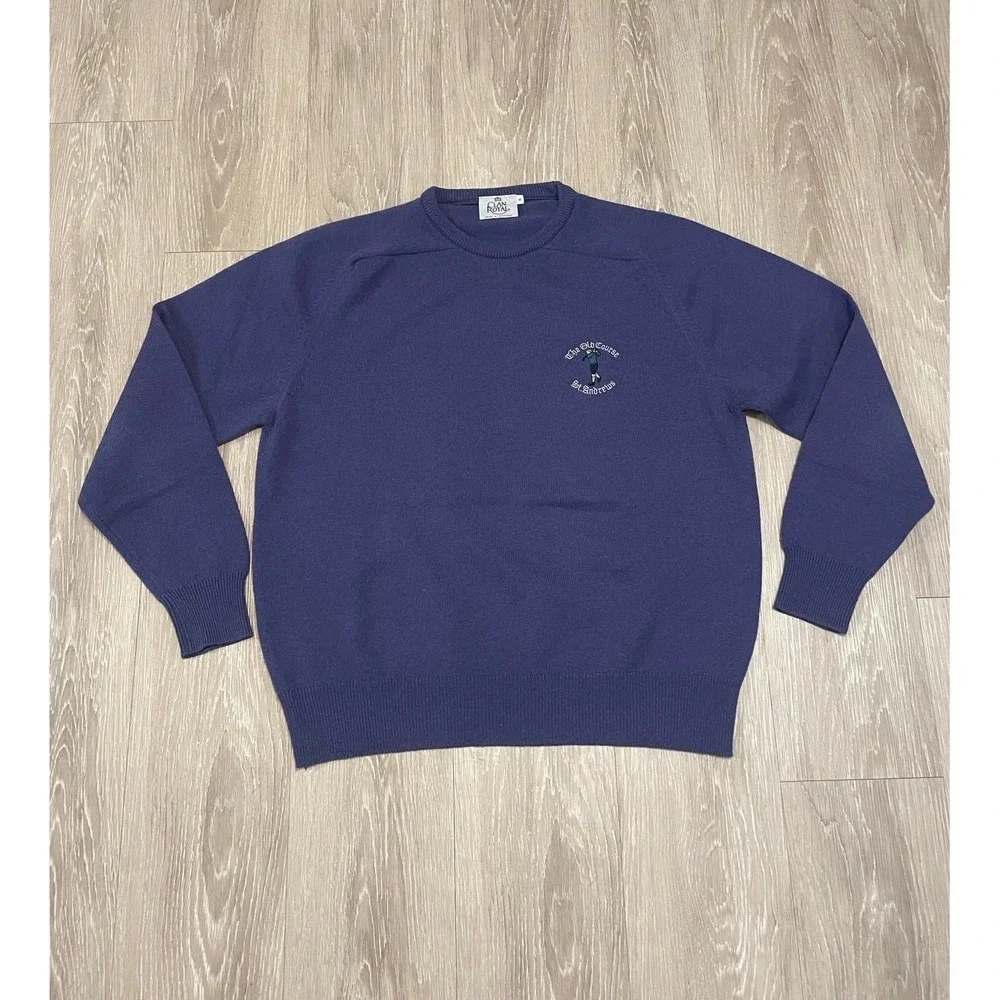 Vintage Scotland 100% Wool Clan Royal St.Andrews Mens Medium Sweater